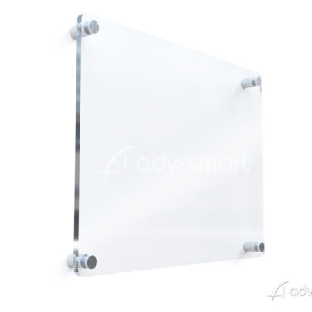 Targa Neutra in Plexiglass 30x20 cm personalizzabile - ADV-smart